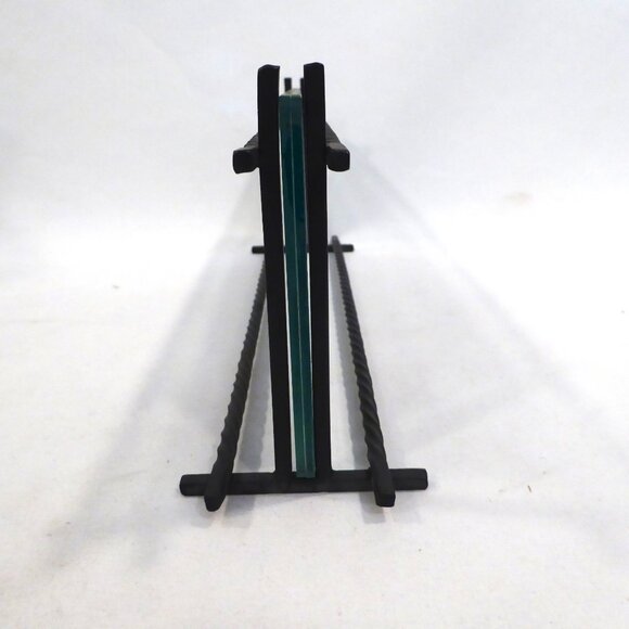 NEW PANORAMIC PHOTO FRAME TWISTED BLACK METAL & GLASS DECORATIVE PHOTO FRAME - Picture 9 of 13